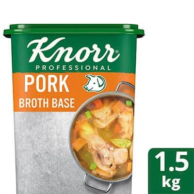 Knorr Pork Broth Base 1.5kg - Knorr Pork Broth Base helps you consistently deliver a richer, full meaty flavor that diners love.