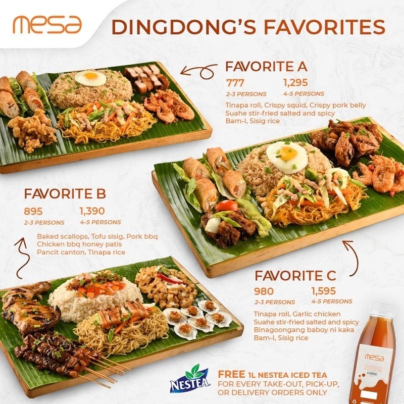 Mesa offered new delivery-friendly dishes and budget-friendly group meals. Mesa offered new delivery-friendly dishes and budget-friendly group meals.