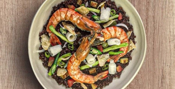 noche buena food - 5/ black rice paella