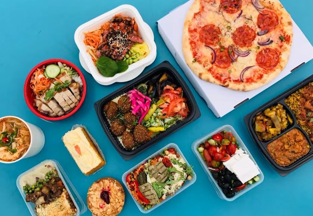 assortment of dishes for delivery assortment of dishes for delivery
