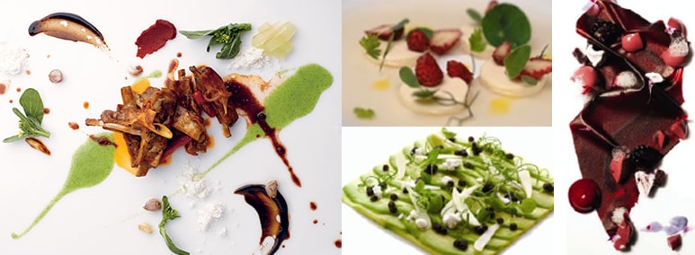 Four examples of free-form plating that mimic abstract paintings Four examples of free-form plating that mimic abstract paintings