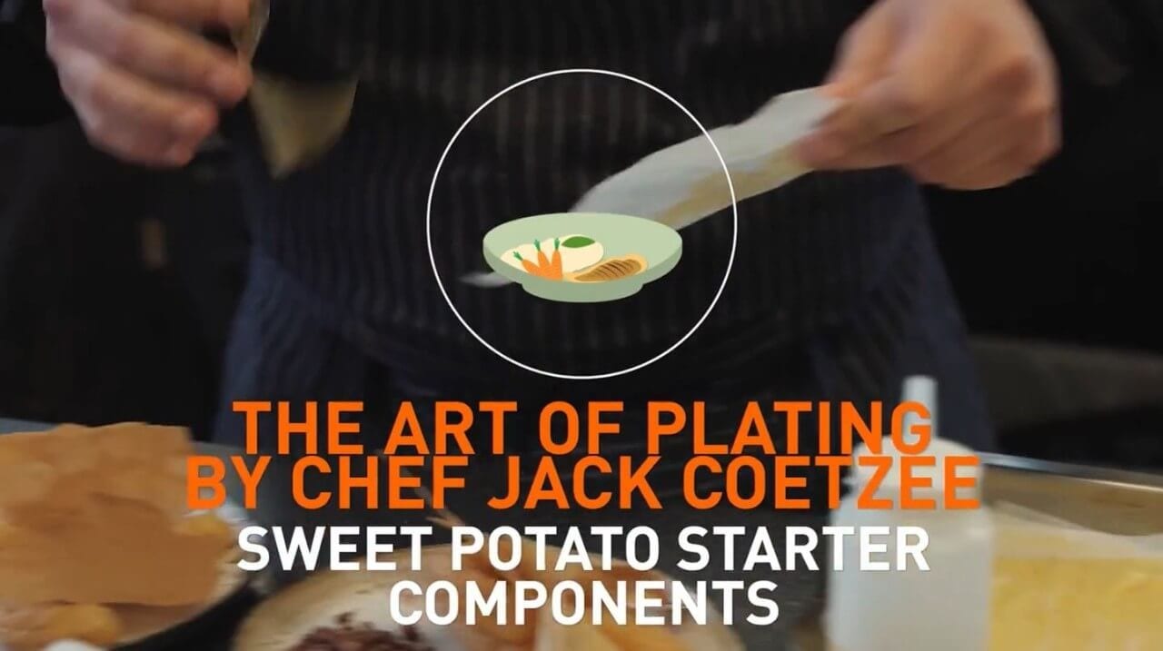 The art of plating by chef Jack Coetzee: Sweet potato starter components