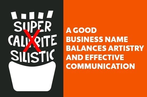 A logo for “Supercalifritesilistic” food business. A logo for “Supercalifritesilistic” food business.