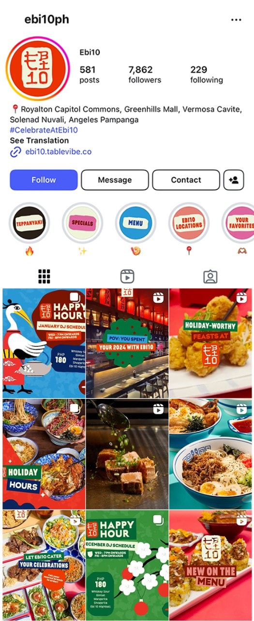 Instagram feed of Ebi10. Instagram feed of Ebi10.