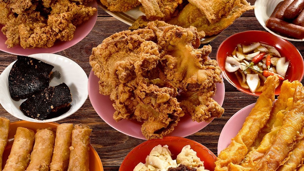 Pungko-pungko platter with various fried and street food items. Pungko-pungko platter with various fried and street food items.
