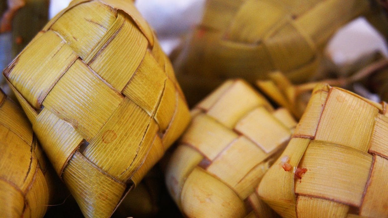 Cebu’s infamous puso in woven coconut leaves. Cebu’s infamous puso in woven coconut leaves.